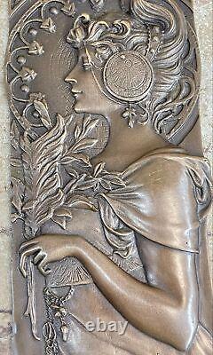 Milo Style Bronze Mural Plaques Art Nouveau Domestic Deco Sculpture
