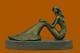 Modern Abstract Art Crafts Decor Statue Bronze Siren Sculpture Font Work