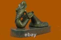 Modern Abstract Art Crafts Decor Statue Bronze Siren Sculpture Font Work