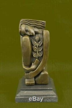 Modern Abstract Mother Nature By Salvador Dali Bronze Statue Decor