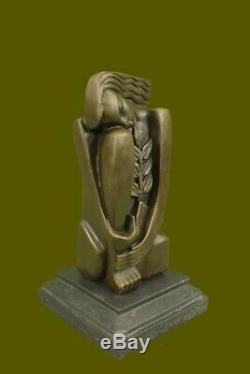 Modern Abstract Mother Nature By Salvador Dali Bronze Statue Decor
