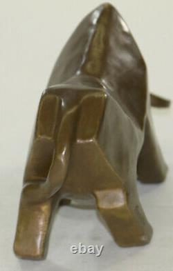 Modern Art Abstract Bull Bronze Figure Botero Statue Sculpture Figure