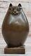 Modern Art Bronze- Fat Cat, Signed Milo A Tribute To Botero Bronze Sculpture