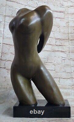 Modern Art Bronze Sculpture Nude Female Torso by Aldo Vitaleh Figurine Statue