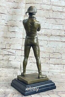 Museum Quality Gold Trimming Clown Buffon Bronze Art Deco Sculpture Figure Sale