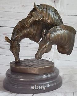 My Century Modern Art Metal Zebra Statue Original Brass / Bronze Sculpture