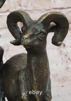 Mythical Shimmering RAM Fauna Bronze Original Animal Art Sculpture
