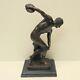 Naked Discobolus Style Art Deco Style Art Nouveau Solid Bronze Sig