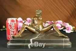 Naked Erotic Sexy Seductive Women Bronze Sculpture Statue Figurine Art