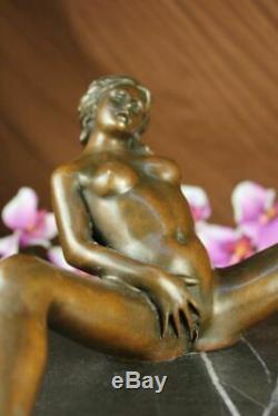 Naked Erotic Sexy Seductive Women Bronze Sculpture Statue Figurine Art