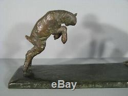 Naked Woman Sculpture Old Bronze Art Deco Signed Sylvester Foundry Susse