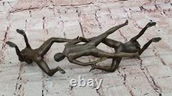 New Bronze Sculpture Chair Art Statue, Female Erotic Art Quality Decor Open