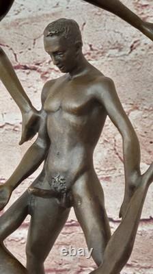 New Bronze Sculpture Chair Art Statue, Female Erotic Art Quality Decor Open