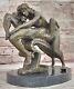 New Bronze Sculpture Chair Art Statue, Female Erotic Quality Décor Figurine