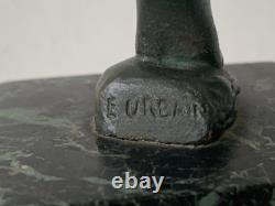 Nude Dancer Statue Sculpture Art Deco Art Nouveau Style Bronze Signed E. Urbain