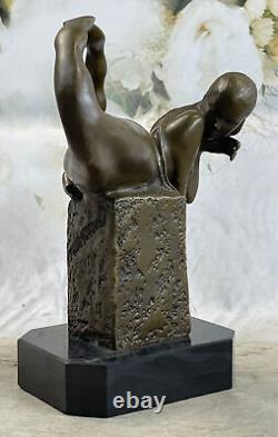 Nude Mermaid Bronze Sculpture Erotic Art Deco Handmade Gift