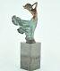 Nude Sexy Dancer Statue Sculpture In Art Deco Style Art Nouveau Bronze