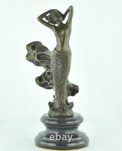 Nude Sexy Dancer Statue Sculpture in Art Deco Style Art Nouveau Bronze massi