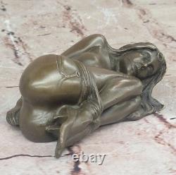 Nude Woman Bronze Art Deco Erotic Bondage Sculpture Statue Figurine For Sale