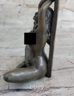 Nude Woman Erotic Bronze Sculpture Statue Art Nouveau