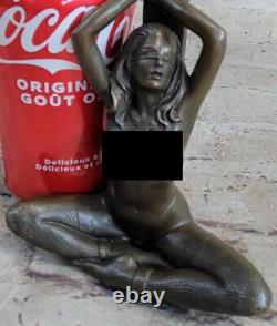 Nude Woman Erotic Bronze Sculpture Statue Art Nouveau