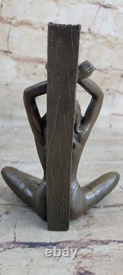 Nude Woman Erotic Bronze Sculpture Statue Art Nouveau