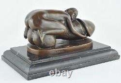 Nymph Statue Sculpture Naked Sexy Style Art Deco Bronze Massive Sign