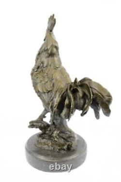 Old Cast Bronze Rooster Statue / Figurine Vienna Austria Sculpture Art Deco