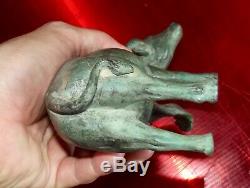 Old Ox Bronze Statue Sculpture Asian Crafts Vintage 18 CM
