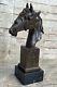 Original Milo Superb Bust Horse Bronze Head Figure Sculpture Art Of