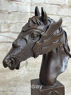 Original Milo Superb Bust Horse Bronze Head Figure Sculpture Art Of