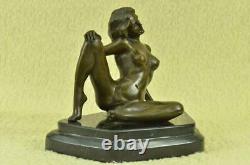 Original Sculpture In Erotic Bronze Woman Nue Sex Art Deco By Nino Oliviano