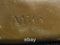 Original Signed Bronze Sculpture of Erotic Naked Woman Art by Milo
