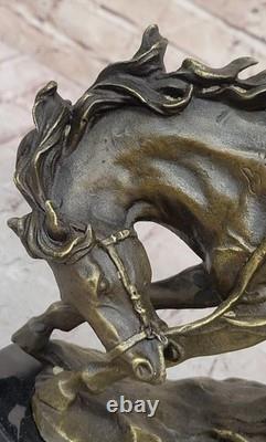 Original Signed Bronze Sculpture of an American Indian Mounted Horse