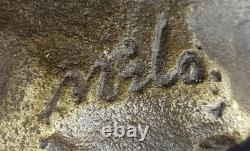 Original Signed Bronze Sculpture of an American Indian Mounted Horse