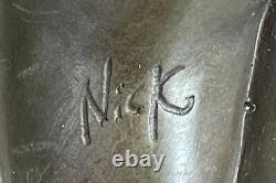 Original Signed Chair Girl Bust Torso Bronze Sculpture Art Statue Figurine