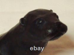 Otter bronze sculpture of animal art signed LE CANN, valued sculptor, numbered