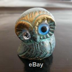 Owl Owl Miniature Bronze Sculpture Vintage Art Deco Design Twentieth N4448