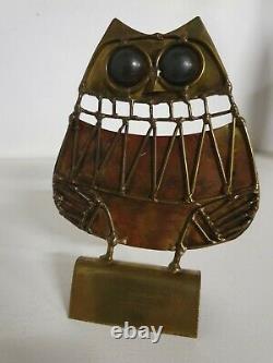 Owl Owl Sculpture Jarc Raw Art Vallauris Vintage 1970