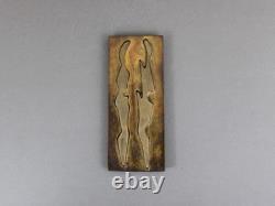 PEGGY GOLDSTEIN bronze sculpture, Vintage 1990s, Abstract signed American art