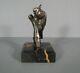 Parrot Silver Bronze Animal Sculpture Ancient Art Deco Signed Charles