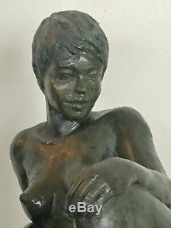 Paula Statue Terracotta Sculpture Bronze Green Nude Color / 28, L / 31, P / 21