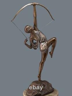 Pierre Le Faguays Diana the Huntress Bronze Art Deco