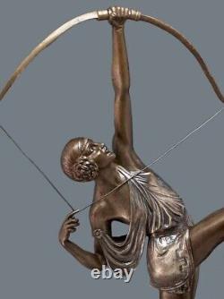 Pierre Le Faguays Diana the Huntress Bronze Art Deco