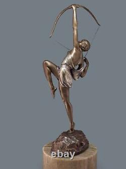 Pierre Le Faguays Diana the Huntress Bronze Art Deco