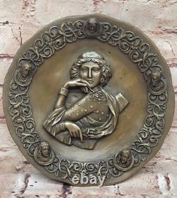 Quality Bronze Sculpture Museum Art Nouveau Style Roman Girl Real