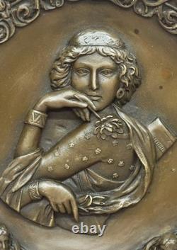 Quality Bronze Sculpture Museum Art Nouveau Style Roman Girl Real