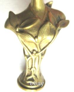 RARE Bronze Sculpture Art Nouveau Jugendstil, Seal Woman with Mistletoe