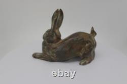 Rabbit Hare Animal Sculpture Hunting Style Art Deco Art Nouveau