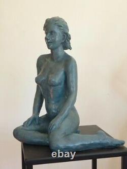 Randa H35/p20/l25cm Statue Sculpture Terracotta Art Of Nu Design Bronze Color